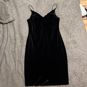 Black fancy mini dress